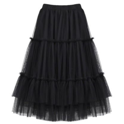 Autumn Summer Baby Toddler Teenager Clothes Children Girls Fluffy Tulle Tutu Skirts Mesh Ball Gown Kids Party Dance Long Skirt