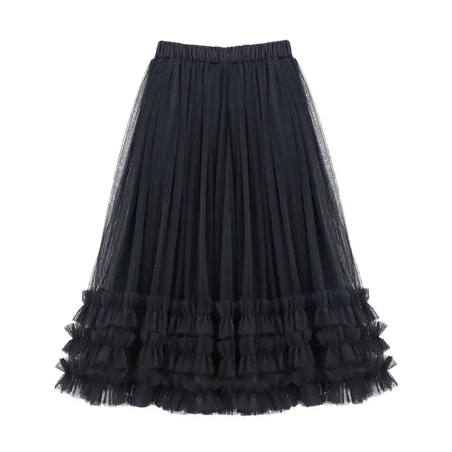 Autumn Summer Baby Toddler Teenager Clothes Children Girls Fluffy Tulle Tutu Skirts Mesh Ball Gown Kids Party Dance Long Skirt