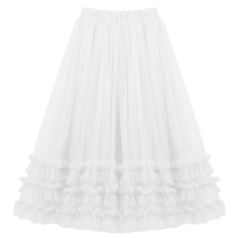 Autumn Summer Baby Toddler Teenager Clothes Children Girls Fluffy Tulle Tutu Skirts Mesh Ball Gown Kids Party Dance Long Skirt