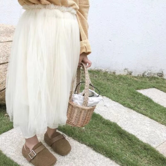 Autumn Summer Baby Toddler Teenager Clothes Children Girls Fluffy Tulle Tutu Skirts Mesh Ball Gown Kids Party Dance Long Skirt