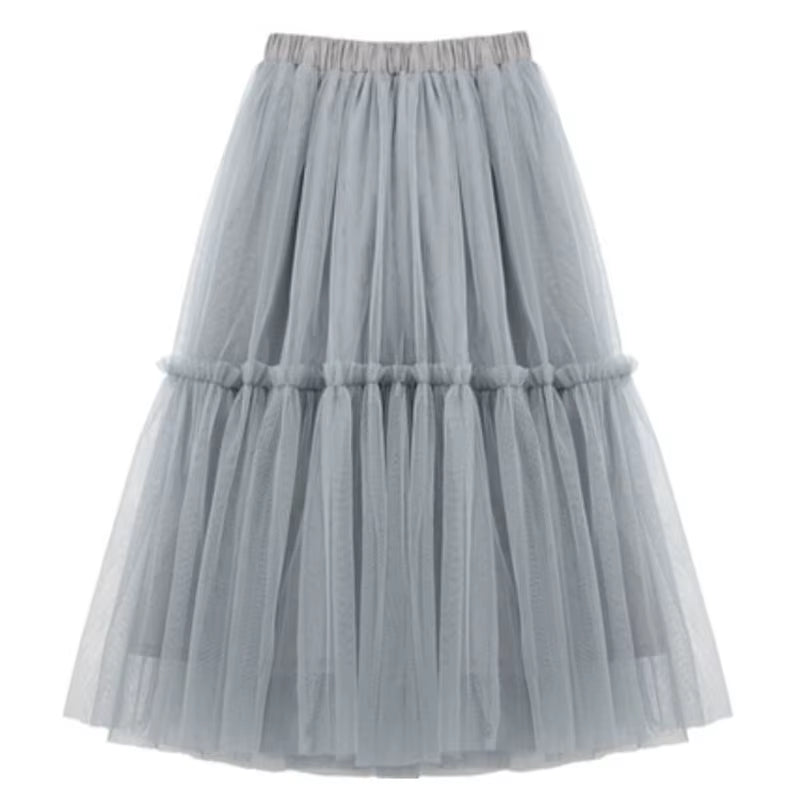 Autumn Summer Baby Toddler Teenager Clothes Children Girls Fluffy Tulle Tutu Skirts Mesh Ball Gown Kids Party Dance Long Skirt