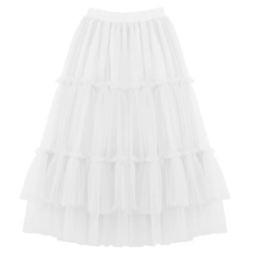 Autumn Summer Baby Toddler Teenager Clothes Children Girls Fluffy Tulle Tutu Skirts Mesh Ball Gown Kids Party Dance Long Skirt