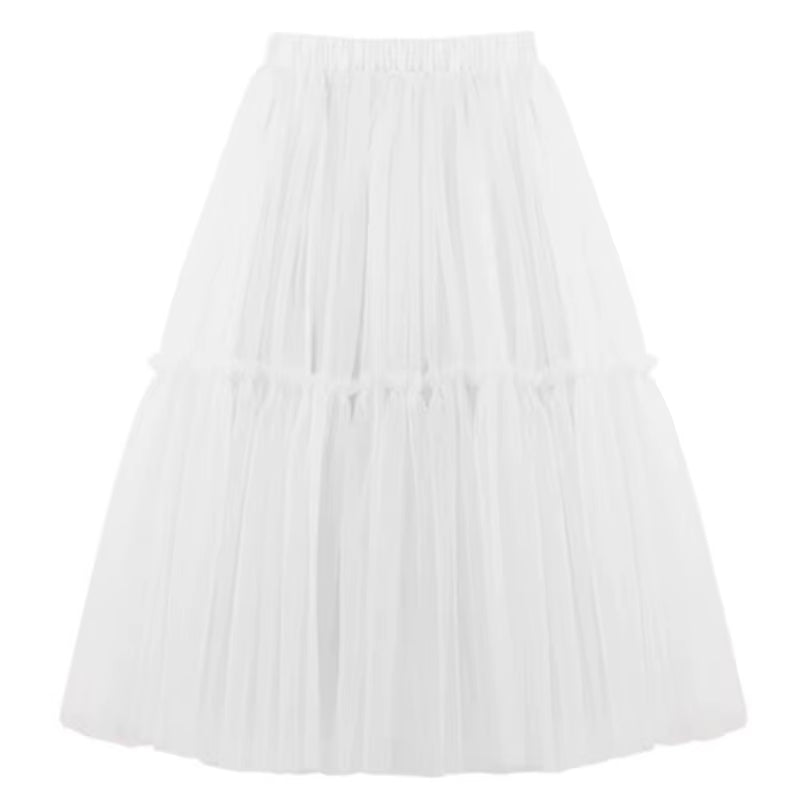 Autumn Summer Baby Toddler Teenager Clothes Children Girls Fluffy Tulle Tutu Skirts Mesh Ball Gown Kids Party Dance Long Skirt
